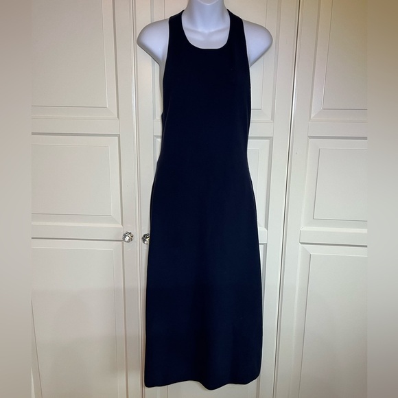 Banana Republic Tia Racerback Midi
Dress, Navy Blue, Size Large, Cutout Bodycon - Picture 6 of 12